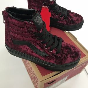 Vans Shoes | Newtoddler Girl Vans Red Velvet Sk8hi Zip 5 | Poshmark Red Vans Shoes For Girls